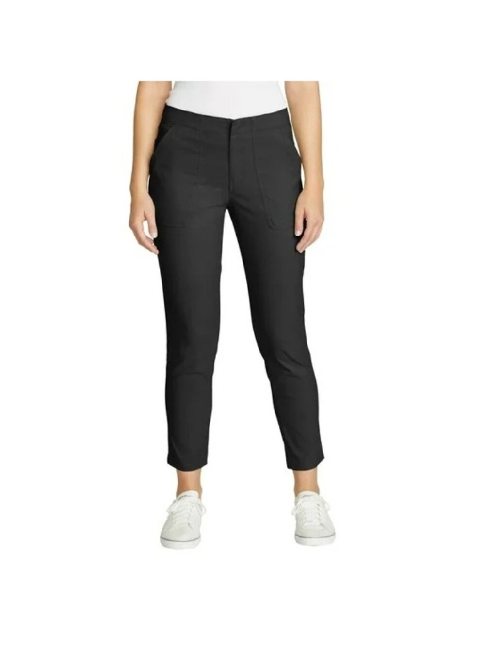 Eddie Bauer Women’s Horizon Straight Ankle Pant Black Size 8 new with tag